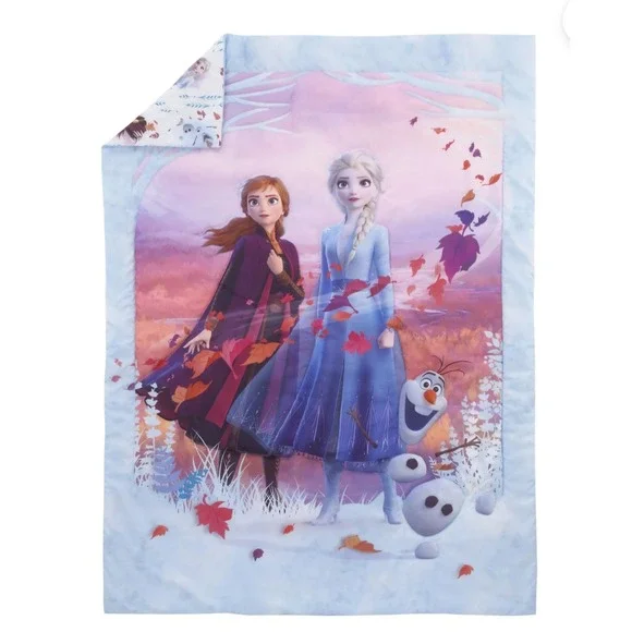 Disney Frozen 2 Kids Twin Comforter Elsa Anna Olaf‎ reversable Piece Bedding Set