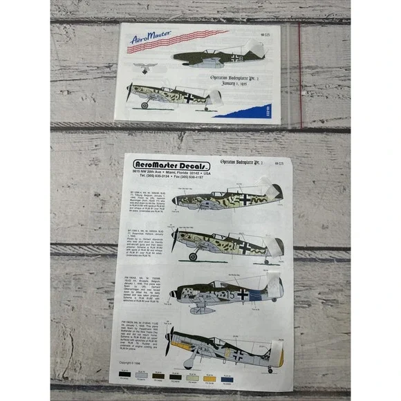 1/48 Aeromaster 48-223 Decal Operation Bodenplatte New