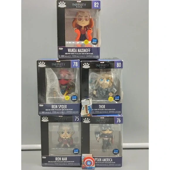 Funko Mini Marvel Infinity Saga Five Below Lot of 5 Collectible Iron Man, Thor