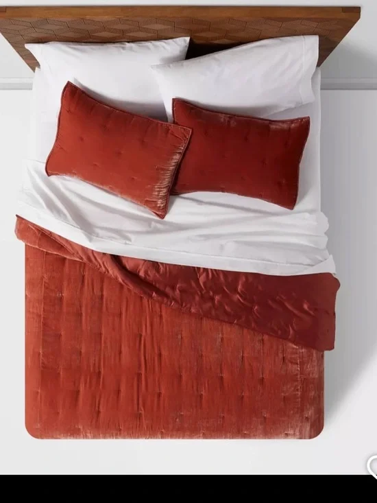 Opalhouse Jungalow F/Q 3-Piece Set , Velvet Tufted Stitch Quilt Set in Bronze