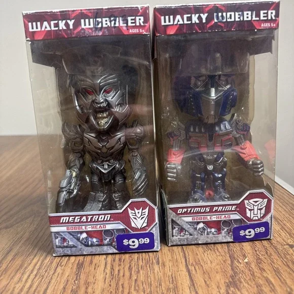 Transformers Wacky Wobbler Optimus Prime And Megatron 2009 Lot Of 2 New‎ In Box