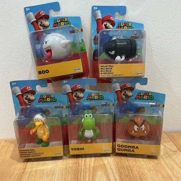 NEW Jakks World of Nintendo Super Mario 2.5-Inch Figures Set of 5 - NEW