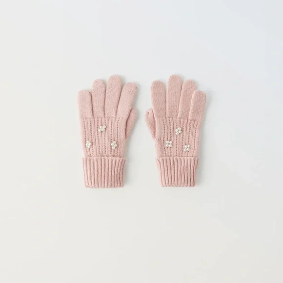 ✨SALE ✨ ZARA KNIT GLOVES WITH PEARLS ✨SALE ✨