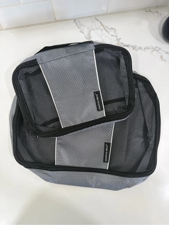 SHARPER IMAGE Travel Packing Cubes Breathable Mesh Quality Fabric Weekend NWOT