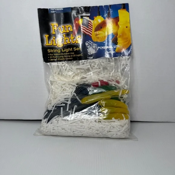 Fiesta Chili Peppers Fun Lights Primal Lite By Artline 21' String 20 Light Set