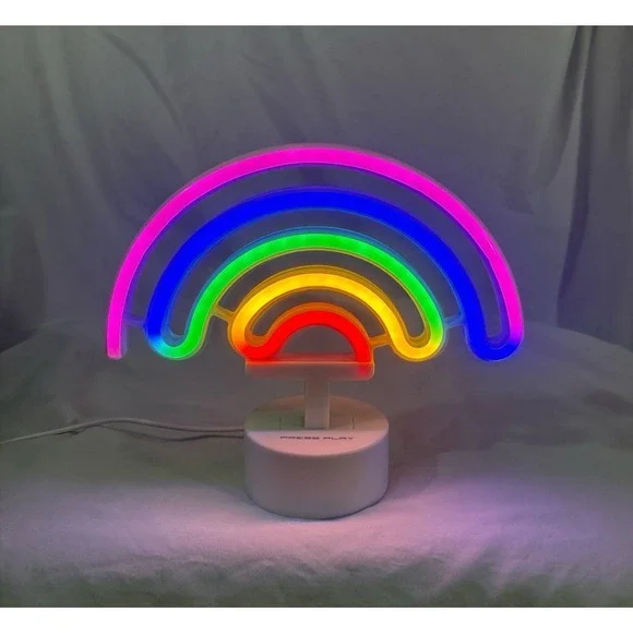 Colorful Rainbow Neon Led Night Lights Lamp Battery Operated