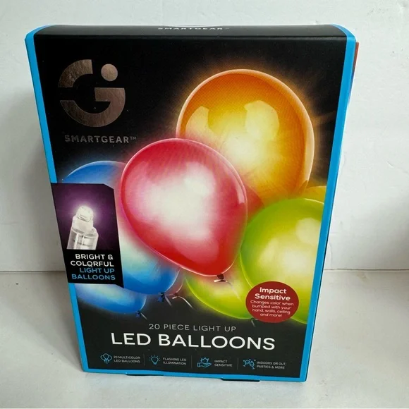 NWT. SMARTGEAR ~ 20 PIECE LIGHT UP LED BALLOONS