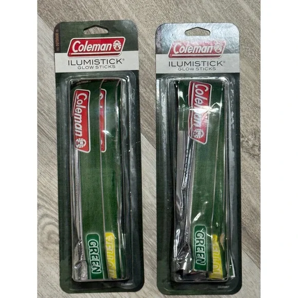 Coleman‎ Ilumistick 8 Glow Sticks Weatherproof Non Toxic Camp Hiking Outdoor