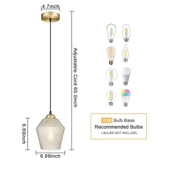 Gold Pendant Light Fixture