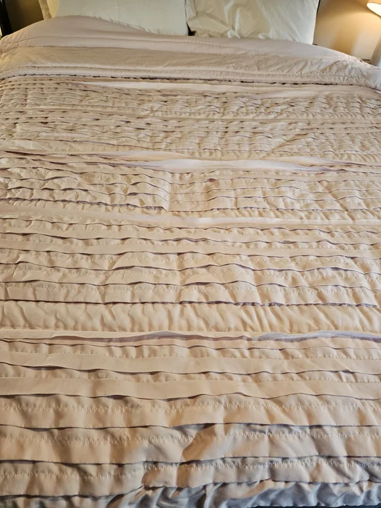 Pottery Barn Teen Pretty Pleats Pink Comforter Twin XL