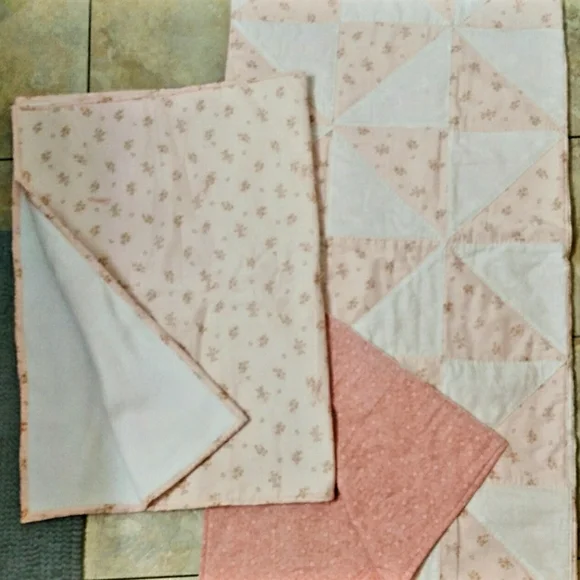 Baby Girl Crib Set Quilted Crib Set Shabby Chic. C