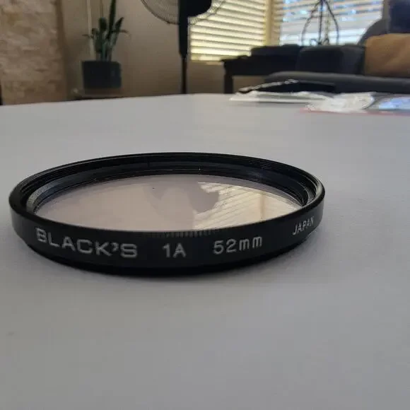 BLACK'S 1A 52mm Camera Lens Filter Black Non-Reflex Japan Skylight UV Protection