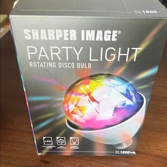 Sharper Image Rotating Disco Light - Vibrant Multicolor