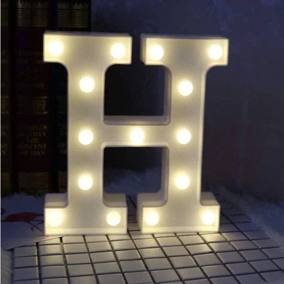 LED Light Up Letter 'H' - White