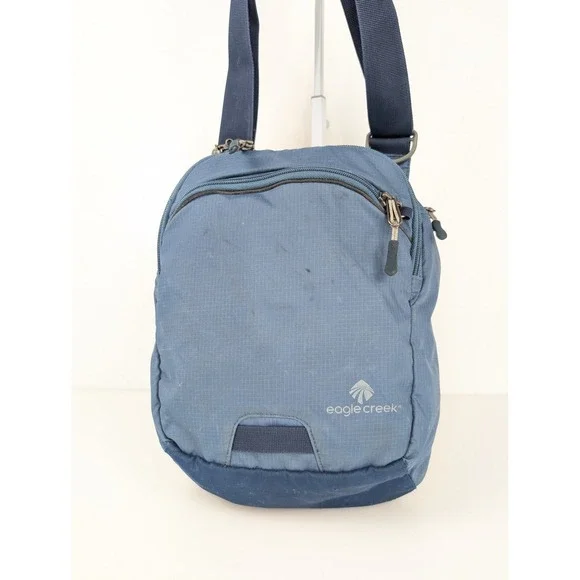 Eagle Creek Site Seeing Tablet Courier Blue Lightweight Crossbody Travel Bag