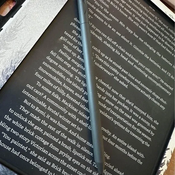 Kindle scribe with case screen protector and pen.
