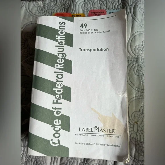 Code of Federal regulations book