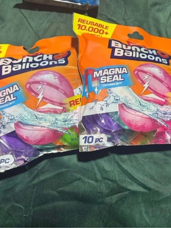 Magna Seal Purple Party Water Balloons - 10 Pack reusable 2 bags