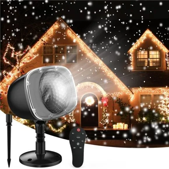 Christmas Snowfall Projector Lights, Indoor Outdoor Holiday Lights with Remote