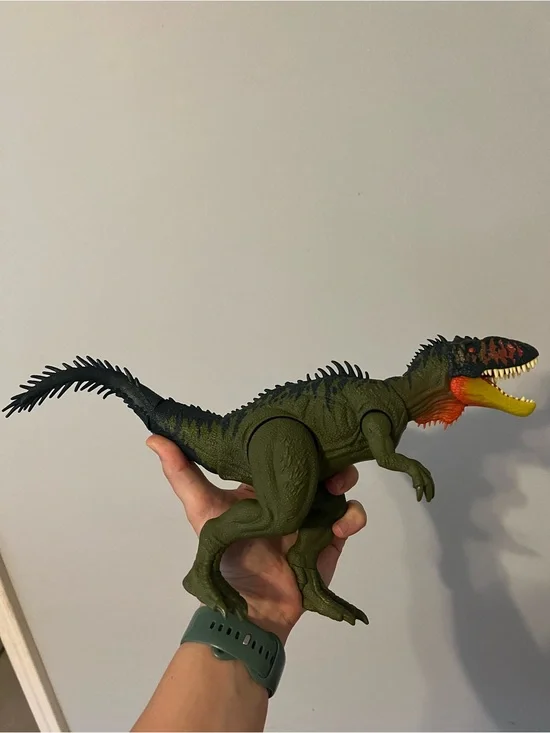 Mattel Jurassic World Rebirth Gigantic Tyrannotitian Dinosaur Toy, Digital Play