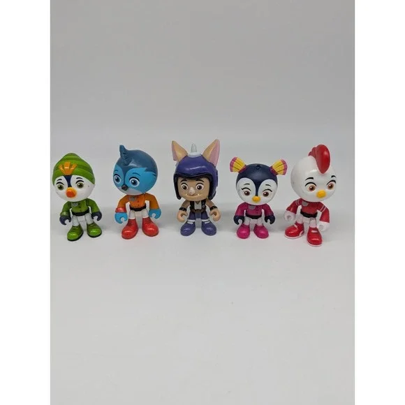 Nick Jr Top Wing Academy Figures Lot Of 5 Posable Rod Brody Penny Swift Baddy