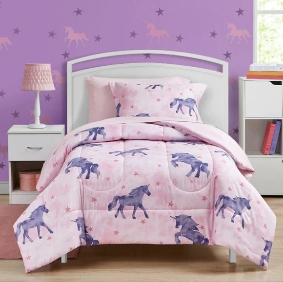 Your Zone Unicorn 7 Piece Bed In A Bag Full Size