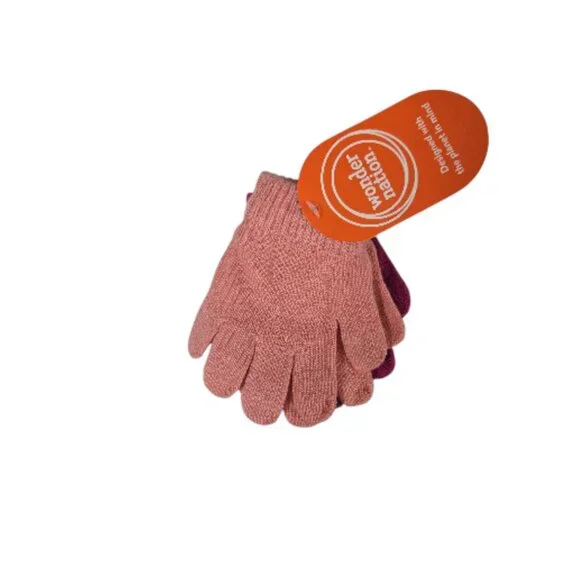 NWT Wonder Nation Girl’s Two Pack Pink Gloves - One Size 2T Years Plus