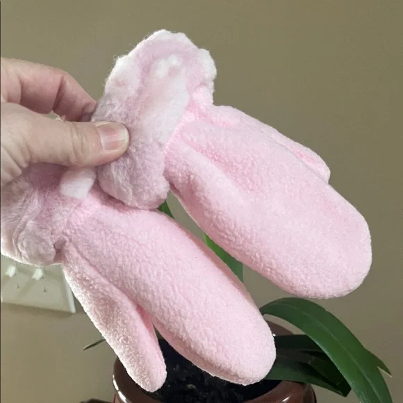 New Pink Fleece Mittens Girls Toddler