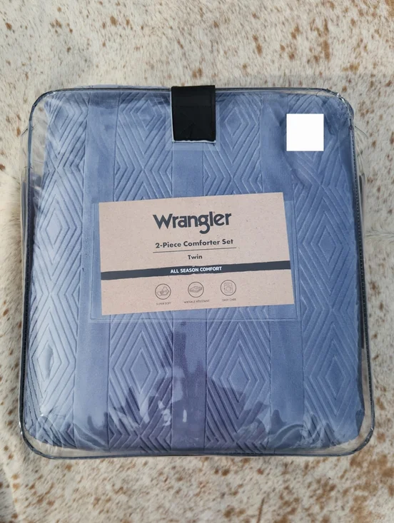 Wrangler Twin Comforter Set in Soft Blue