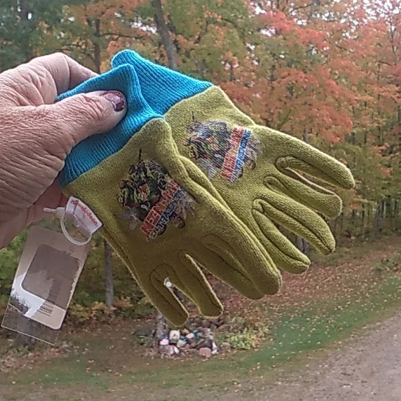 🐢 Kids Ninja Turtle Gloves VINTAGE Unisex