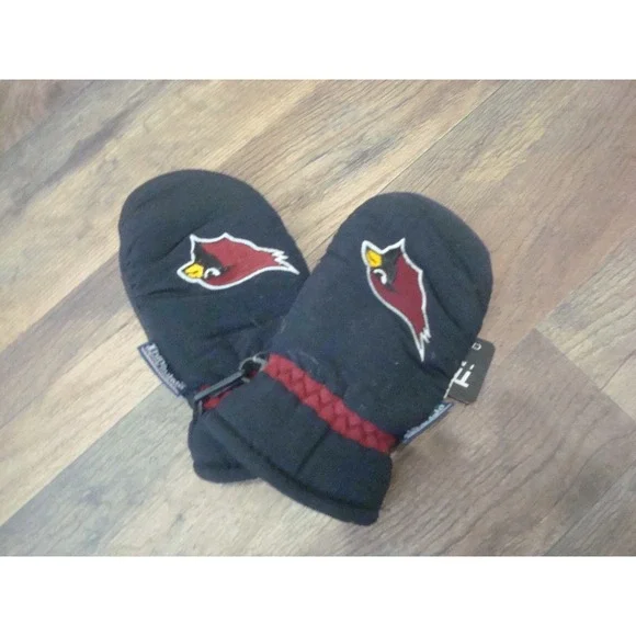 ARIZONA CARDINALS KIDS CHILDS 2-5YRS GLOVES MITTENS 90S DEADSTOCK ‎ VINTAGE TT3