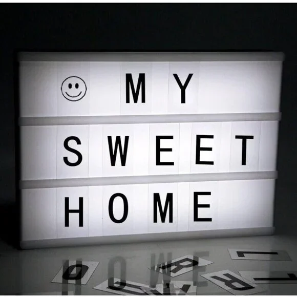 Cinema Light Box Message Board with Letters, A4 12