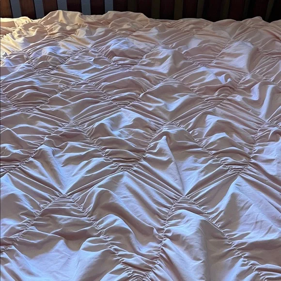 Pottery Barn Teen Soft Pink Ruched Comforter
