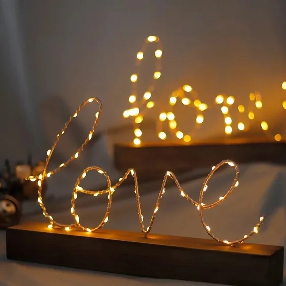 Love Led Light Night Stand Decor Wedding Table Decor