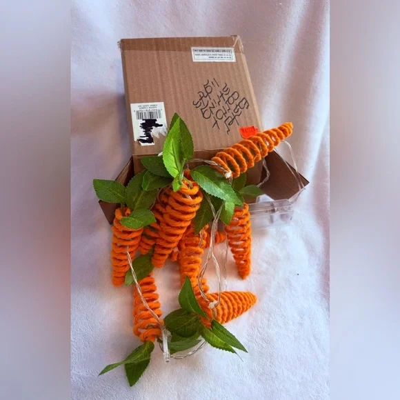 Easter Spiral Carrot String Lights Kelly