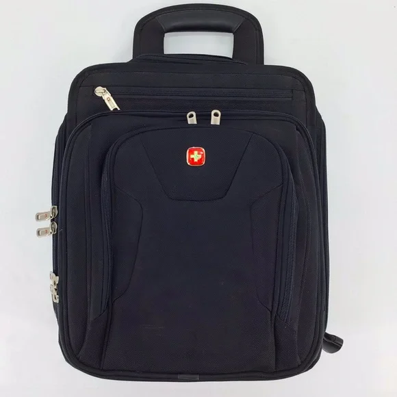 Swissgear Black Square Travel Laptop Bag Convertible Backpack