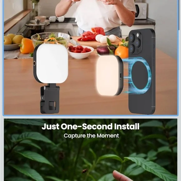 Smartphone Clip-On LED Light - Black