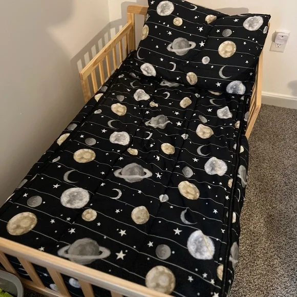 Black Space Planet Comforter Set - Kids Bedding