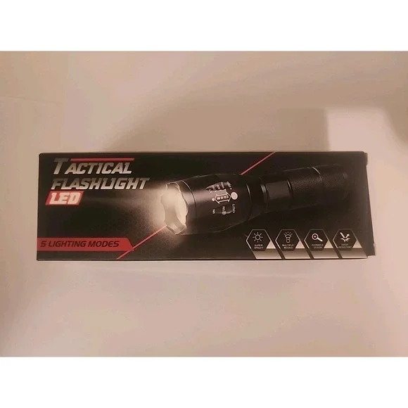 LED Zoomable 1000 Lumen‎ Tactical Flashlight Outdoor Camping Emergency