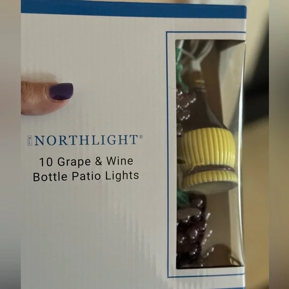 EUC 10-Count Grape and Wine Bottle Novelty String Christmas Light Set
