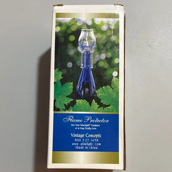 Vintage Concepts Flame Protector Clear Glass Winelight Flame Protector