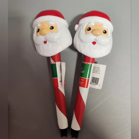 Santa Claus solar lights set of 2