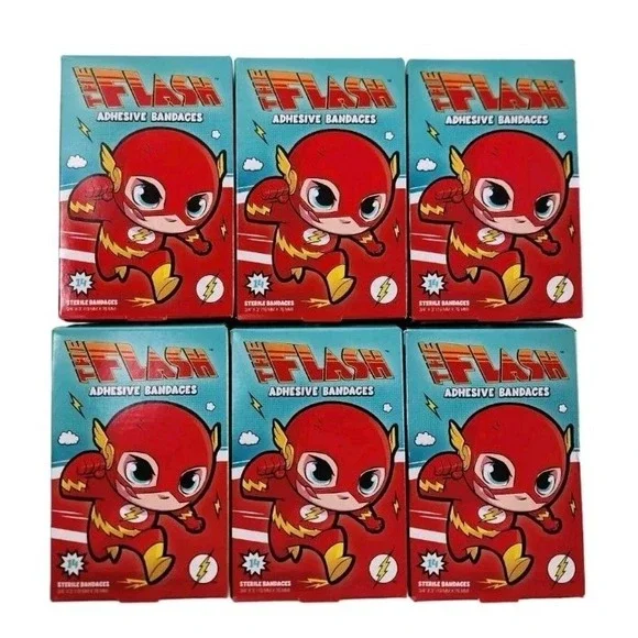6 BOXES~ THE FLASH ADHESIVE BANDAGES BANDAIDS 14/Box Total 84‎ pcs