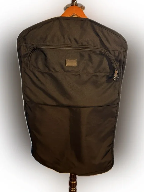 TUMI Black Ballistic Nylon Garment Bag Travel Suit Carrier Foldable Locking