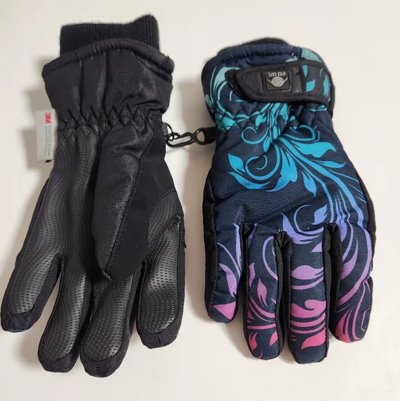 Girls Winter Snow Gloves Child Size Small Medium