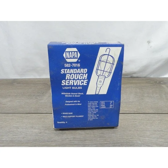 NAPA 582-7016 Standard Rough Service Light Bulbs 75W 120V Brass Base Qty 4