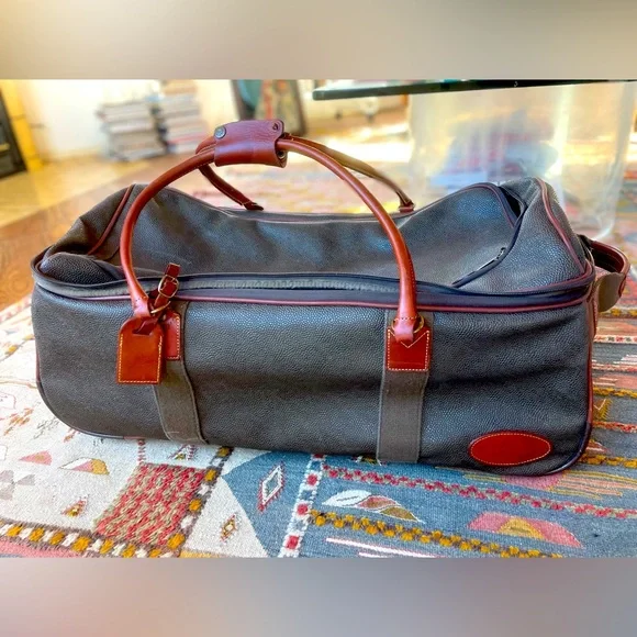 Rare Vintage Mulberry 2 wheel rolling carryon duffle bag