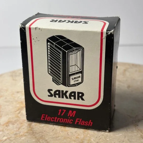 Sakar 17M Electronic Flash Black Vintage Hot Shoe Camera Accessory