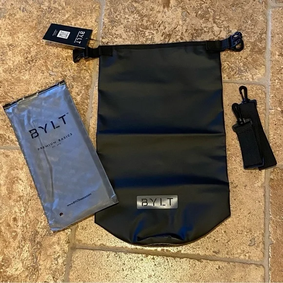 NWT~BYLT Premium Basics Black Waterproof BIOS Dry Bag 11 1/2”x17”