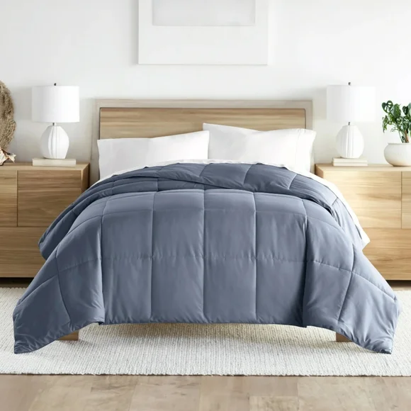 Noble Linen NWT Full/Queen All Seasons Down Alternative Solid Comforter in Stone